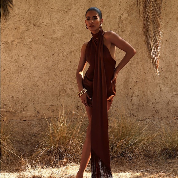 Rat & Boa Serafia dress Cocoa - Picture 1 of 4